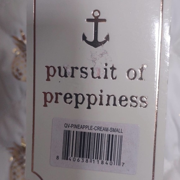 Simply Southern Pineapple Quilted Vest Small Cream Gold - Picture 5 of 8